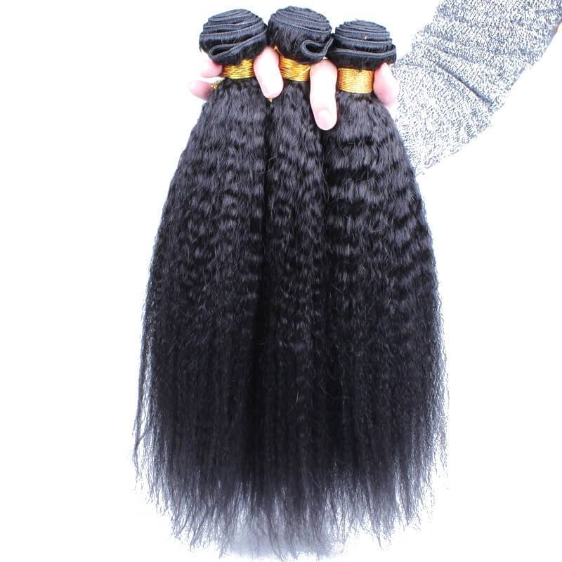 Kinky Straight 1 pcs Bundle Brazalian Virgin Hair Straight Hair Extension Human Hair