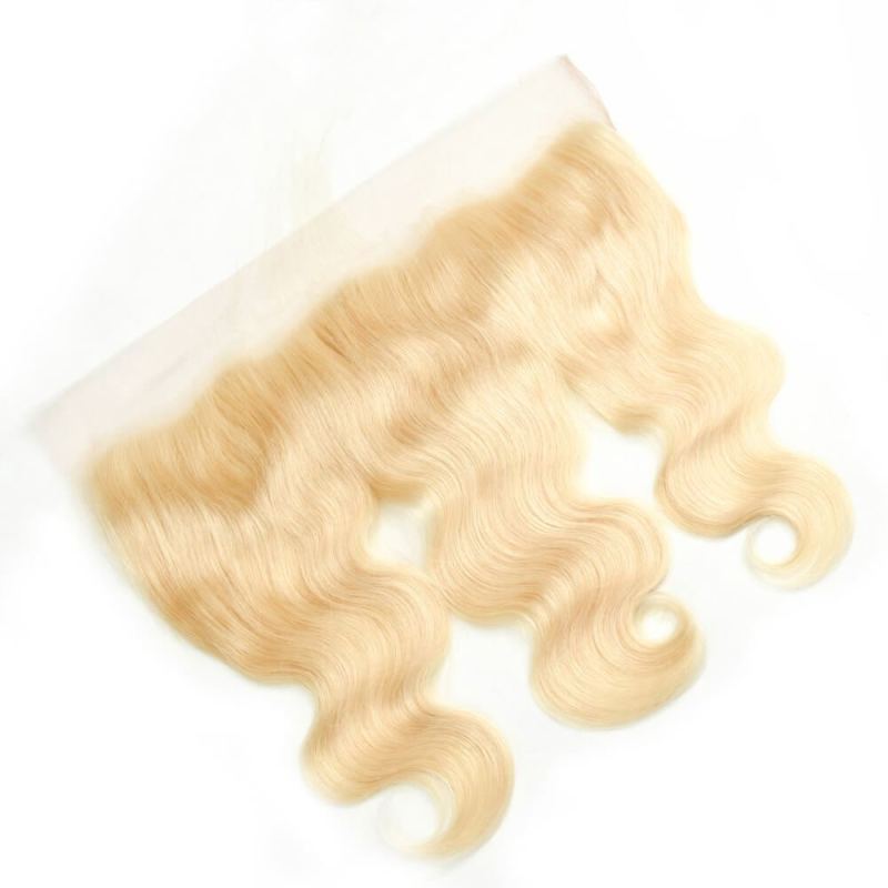 613 Lace Frontal Closure Blond 13X4 Lace Frontal Body Wave 8A Grade 100% Human Hair Virign Peruvian Hair