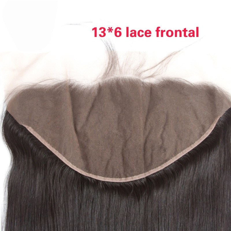 13X6 Human Hair Peruvian Virgin Hair Lace Frontal Closure Straight Natural Color Density 130% In Stock