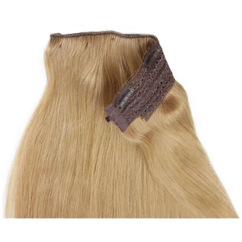 Flip in Straight Hair India Virgin Hair 14# Color Fish Line Hair Extension 100g/pc Flip Hair