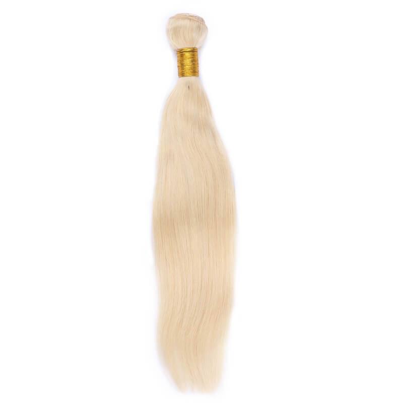 613# Blonde Human Virgin Hair Straight Bundle 28 inch in stock 1pcs