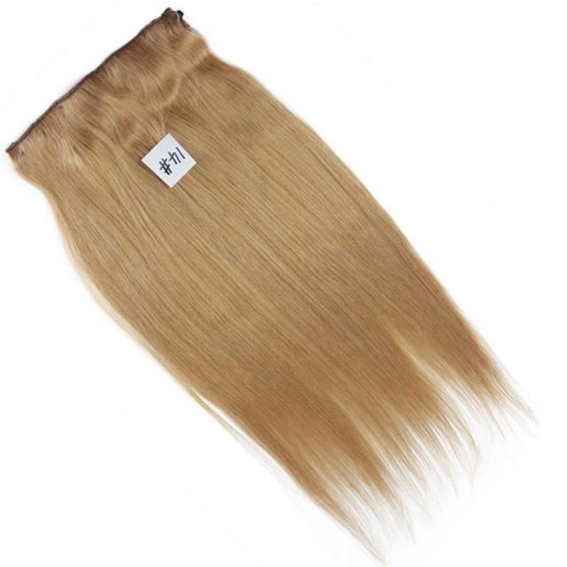 Flip in Straight Hair India Virgin Hair 14# Color Fish Line Hair Extension 100g/pc Flip Hair