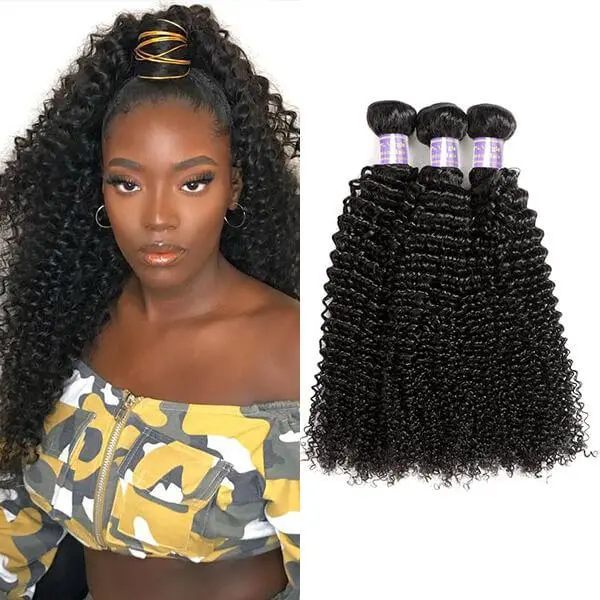 Eseewigs Hair Peruvian Curly Wave 3 Bundles Virgin Human Hair