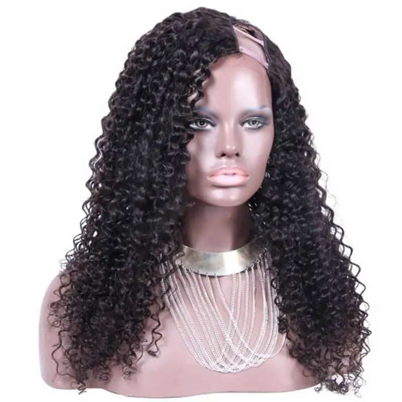 Janet Collection Etsy Kinky Curly Brazilian Virgin Human Hair U Part Wigs 8-24 in stock