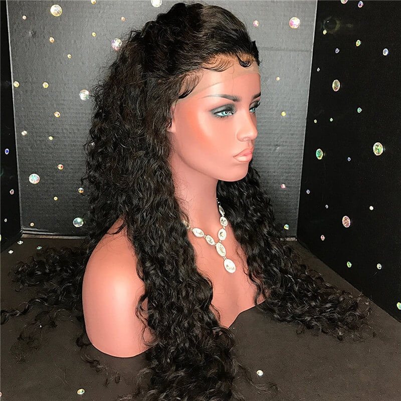 Brazilian Remy Human Hair Curly Lace Front Wigs Glueless Human Hair Wigs with Baby Hair for Black Women Curly