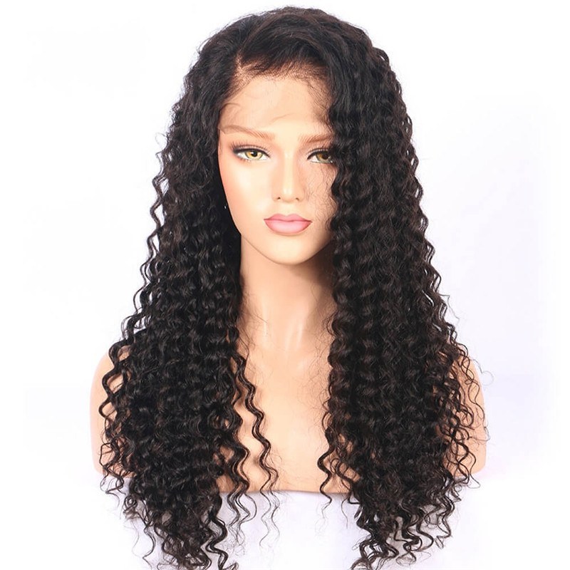 Silk Top Glueless Full Lace Wigs Hidden Knots Deep Curly Human Hair Wigs Human Hair Wigs Natural Hair Line Stock