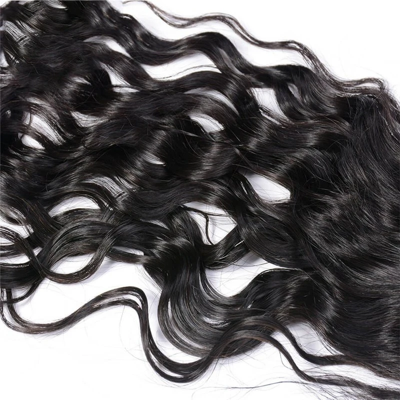 5x5 Water Wave Lace Closure Bleached Knots Free Middle Part 7A Brazilian Virgin Unprocessed Human Virgin Hair