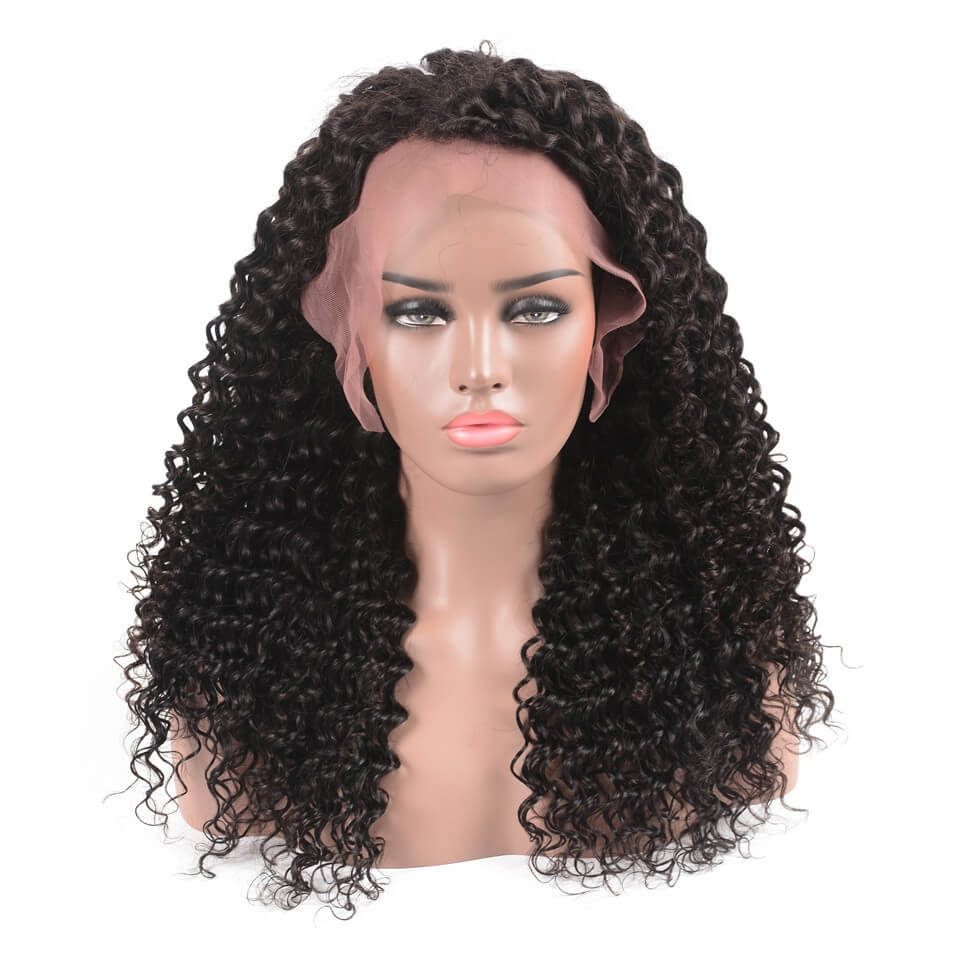 300% High Density Deep Curly 7A Brazilian Hair  Human Hair Wigs for Black Women