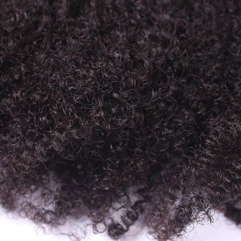 Kinky Curly Clip in Human Hair Extensions Natural Brazilian Human Hair Full Head