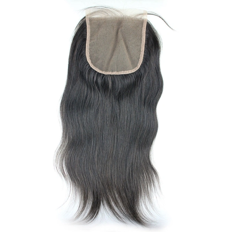 7A Straight 5x5 Lace Closure Peruvian Straight Closure With Baby Hair Closure With Bleached Knots Free Middle 3 Part Closures