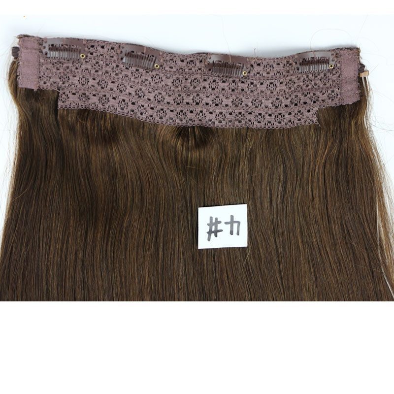 7A Unprocessed Vietnamese Virgin Hair 4# Light Brown Flip Hair Extension 100g/pc 100 Human Hair Straight Flip Hair Extension