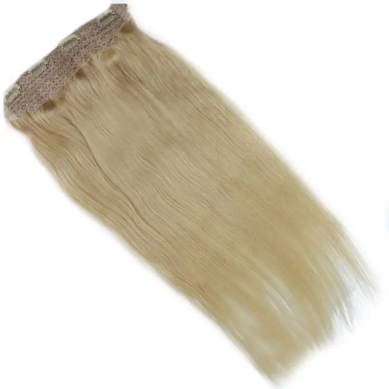 Top Grade Eurasian Virgin Hair 613# Blonde Color Flip Hair Extension 100g/pc 100 Human Hair Straight Flip Hair Extension