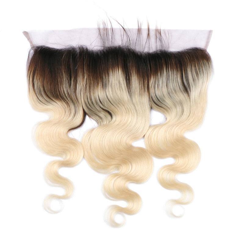 Blonde 1B 613 13x4 Body Wave Swiss Lace Frontal Closure 100% Human Hair virgin Peruvian Hair
