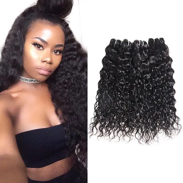 Eseewigs Hair Peruvian Water Wave 3 Bundles Human Hair Extensions