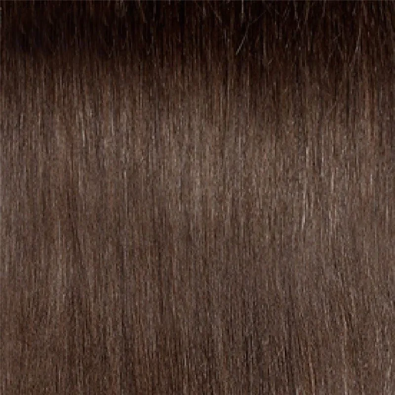 120g 10pcs Black Clip In Hair Extensions Silky Straight Brown Color Brazilian Human Hair