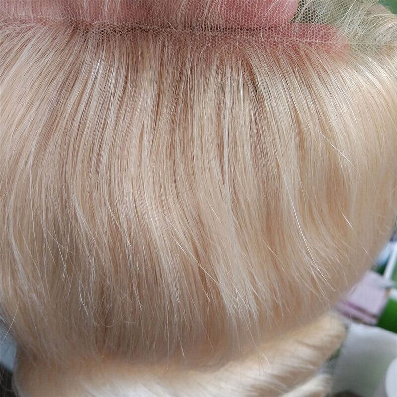 Blonde Lace Closure 613# Bleached Knots Free/Middle/3 Part Unprocessed Virgin Brazilian Remy Blonde Hair Stock 4x4 inch