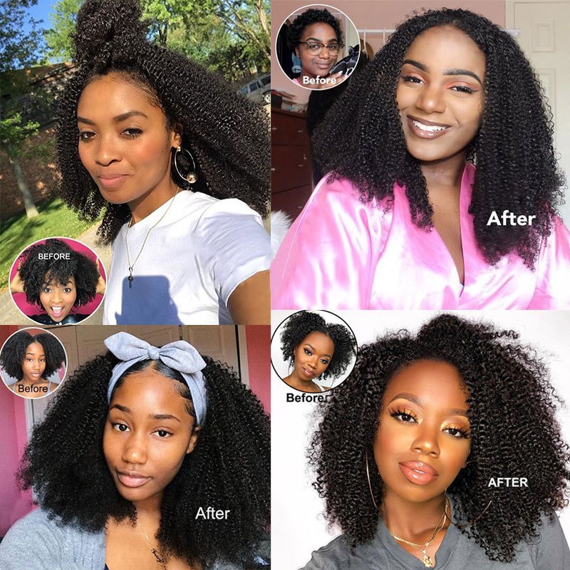 Crochet Braids 4B 4C Human Braiding Hair Bulk No Attachment Mongolian Afro Kinky Curly Hair Extension For Braids 1Pc