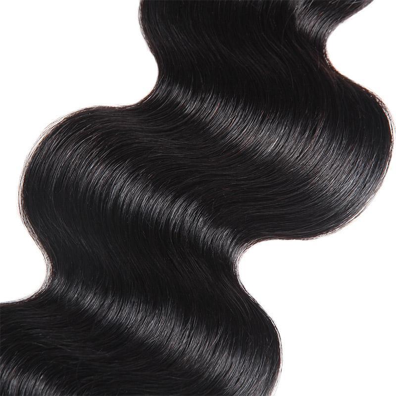 Malaysian Body Wave 4 Bundles with 4*4 Lace Closure Virgin Human Hair