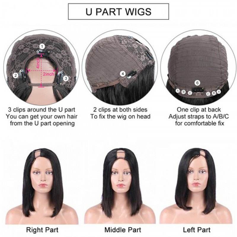 Pay 1 Get 2! Eseewigs Water Wave U Part Wigs And Straight U Part Wigs Pay One Wig Get Two Wigs Ship In 1 Package