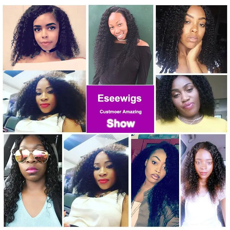Malaysian Kinky Curly 4 Bundles with 4*4 Lace Closure Virgin Hair