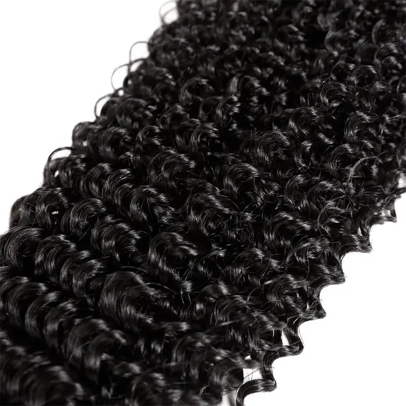 Brazilian Curly Wave 4 Bundles with 4*4 Lace Closure Virgin Hair