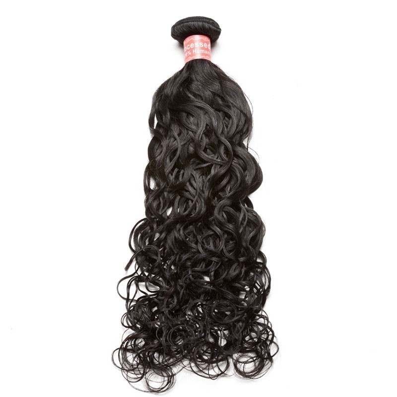 Natural Color Water Wet Wave Brazilian Remy Human Hair Weave 3pcs Bundles