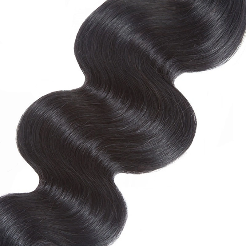 Natural Color Body Wave Indian Remy Human Hair Extensions Weave 3 Bundles