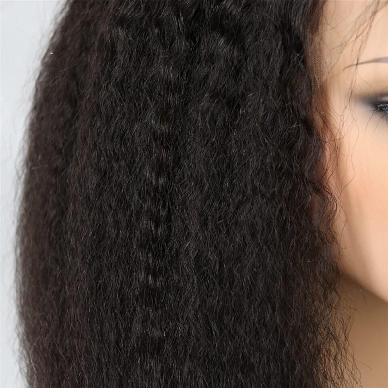 Kinky Straight 300% Density Wigs Glueless Human Hair Wigs Natural Hair Line for Black Women