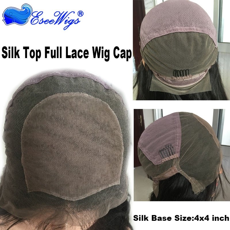 Silk Top Lace Wigs Bob Style Silk Base Full Lace Wigs For Short Straight 130% Density Brazilian Virgin Hair