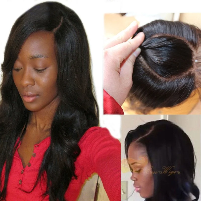 4x4 Body Wave 2 Curved O Part Lace Closure With Bleached Knot 8A Grade 100% Unprocessed Malaysian Virgin Human Hair