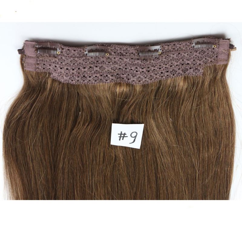 7A Unprocessed Vietnamese Virgin Hair 4# Light Brown Flip Hair Extension 100g/pc 100 Human Hair Straight Flip Hair Extension