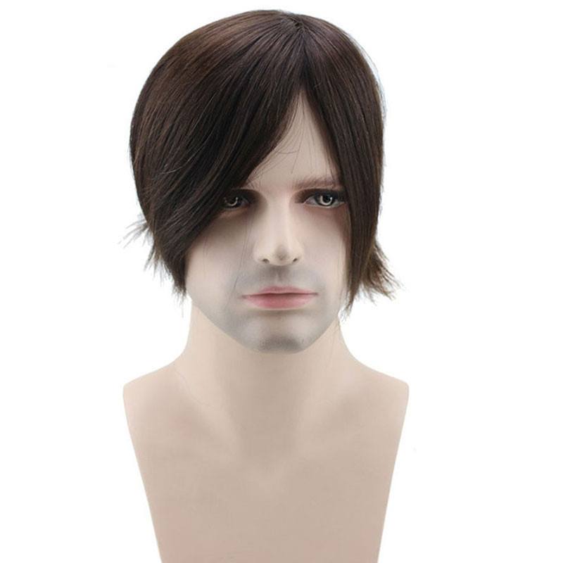 7 Inches Men's Hairpiece Human Hair Toupee Wig Super Thin Skin Hair Replacement 130% Density Mono Base 6x8 ( #3 Dark Brown)