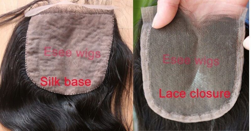 100 Brazilian Loose Wave Silk Base Closure 4X4 Free Middle 3 Part Top Silk Base Natural Color