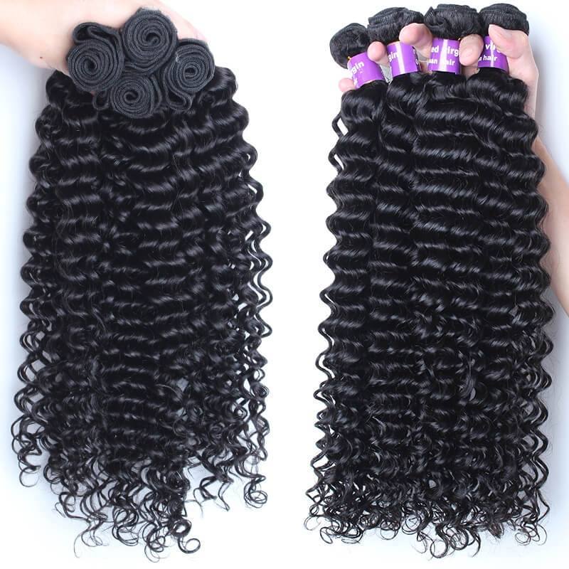 Deep Wave Brazilian Hair 1 Pcs Brazilian Hair Weave Bundles 8A Honey Beauty Hair Products Curly Human Hair Extensions