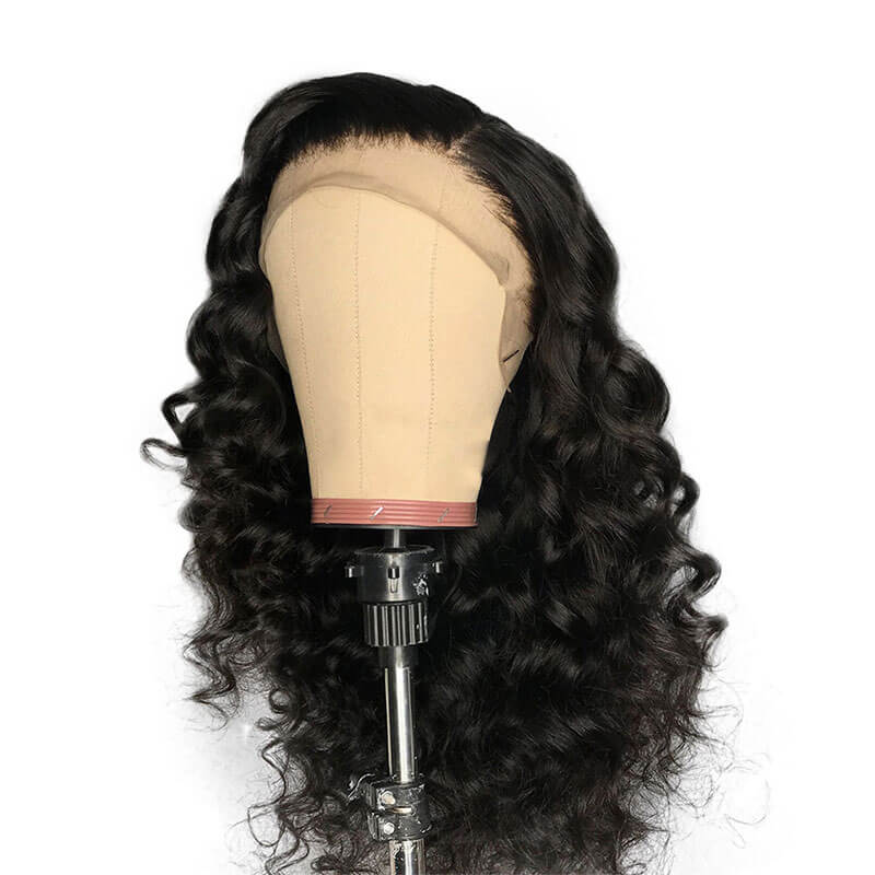 Deep Wave Lace Front Human Hair Wigs For Black Women Pre Plucked Bazilian Remy Hair Bleached Knots with Baby Hair