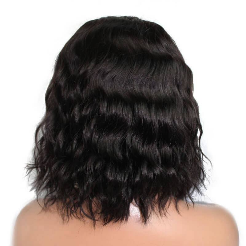 Short Bob Human Hair Wigs Natural Wavy Glueless Brazilian Body Wave Lace Front Wigs With Baby Hair For Women