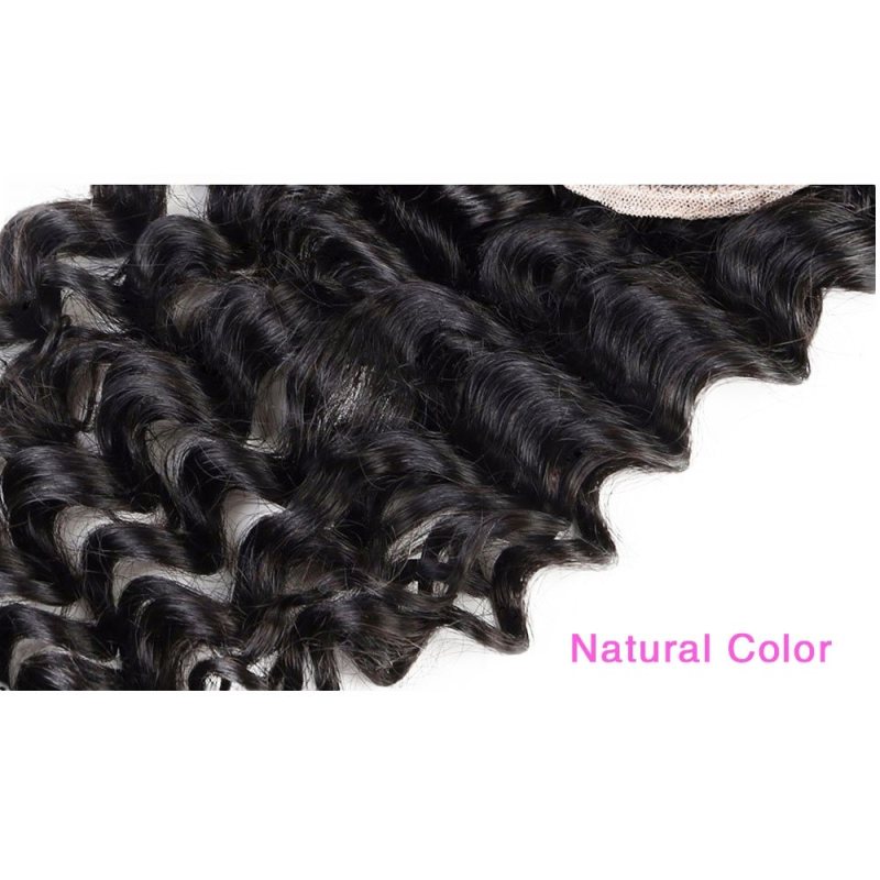 Excellent Deep Curly Mongolian Hair Loose Deep Wave Swiss Lace Closure 4*4 Unprocessed Human Virgin Hair Mongolian Hair