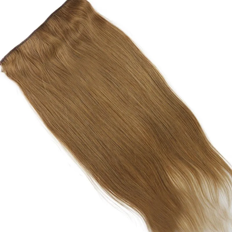 Human 100g Flip Hair India Virgin Hair Flip In Straight Hair 8# Color  Fish Line Hair Extension