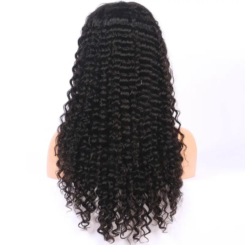 Silk Top Glueless Full Lace Wigs Hidden Knots Deep Curly Human Hair Wigs Human Hair Wigs Natural Hair Line Stock