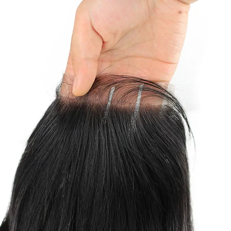 7A Straight 5x5 Lace Closure Peruvian Straight Closure With Baby Hair Closure With Bleached Knots Free Middle 3 Part Closures