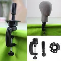 Black Wig Stand Clamp Manikin Head Wig Holder Clamp for Wig Head