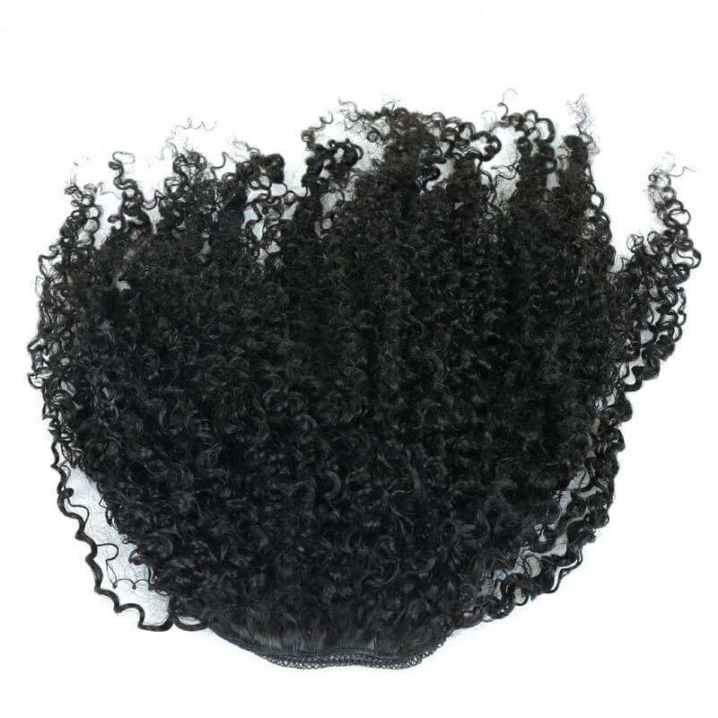 3B 3C Clip In Brazilian Human Hair Kinky Curly Ponytail Extensions ...