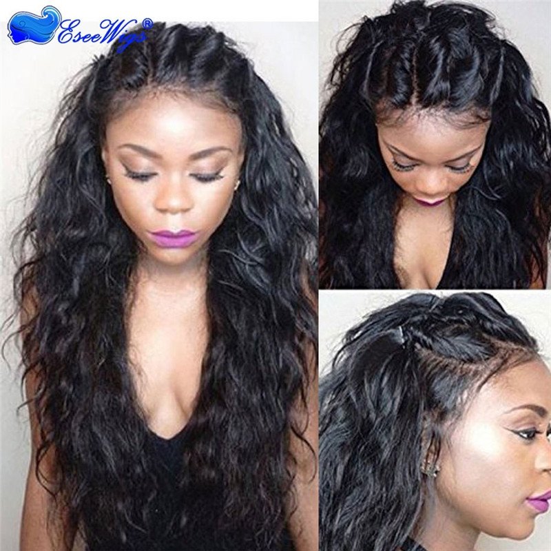 Wet And Wavy Full Lace Wigs 100 Human Hair with Natural Hairline for Women Water Wave Long Wig