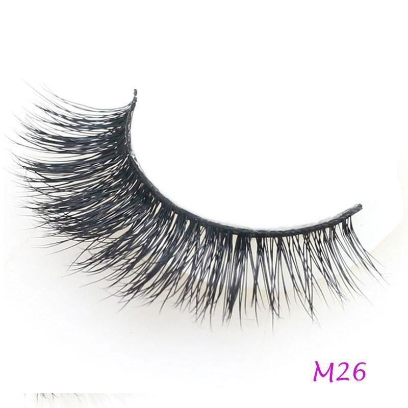 3D Mink Eyelashes 1 Pair 2 pcs More Natural Hand Make Lashes Eyelash Magnetic Eyelashes