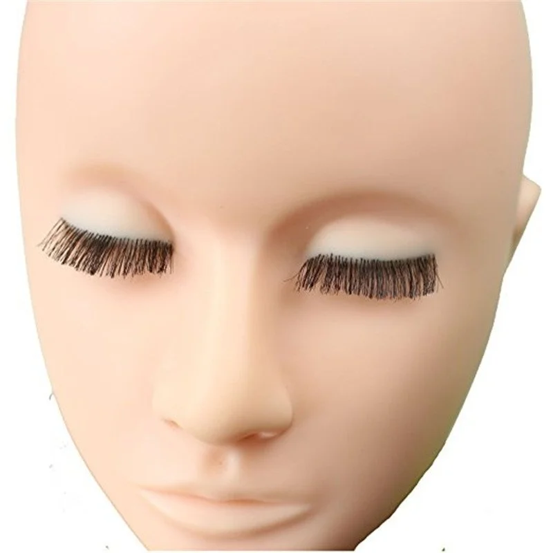 Dreambeauty Make Up Practice Soft Viny Mannequin Face with Embedded Eyelash