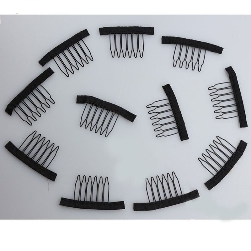wholesale Wig Combs and Clips Wig Accessories for Wig Cap Black and Brown Color Wig Cap Comb Straps