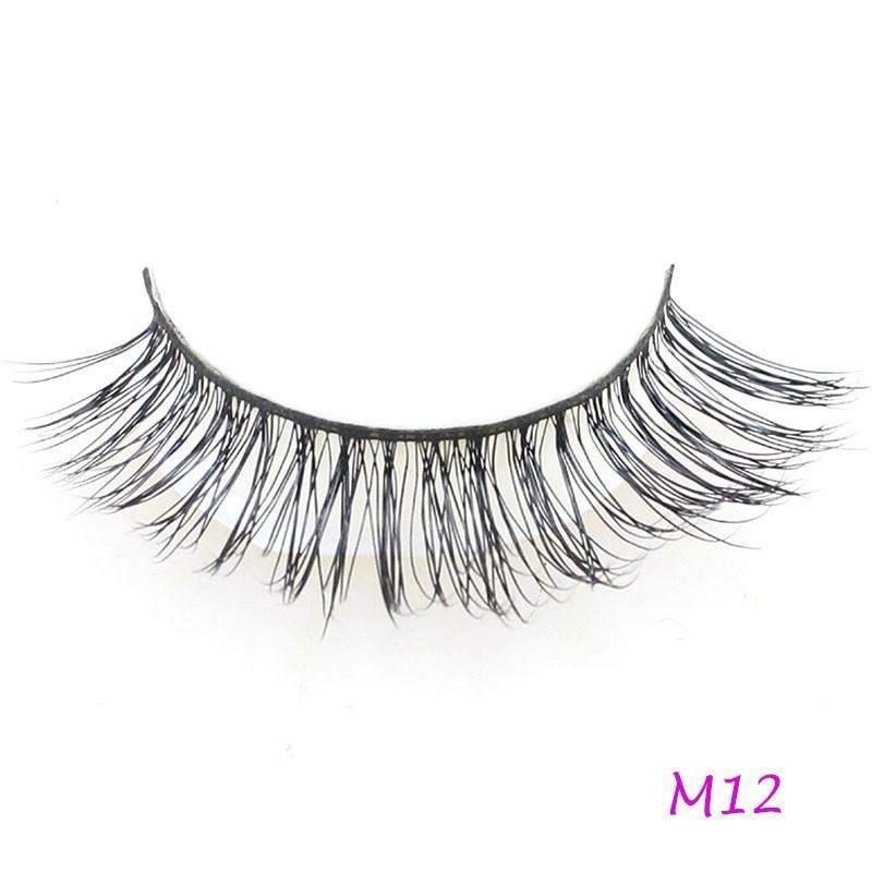 3D Mink Eyelashes 1 Pair 2 pcs More Natural Hand Make Lashes Eyelash Magnetic Eyelashes