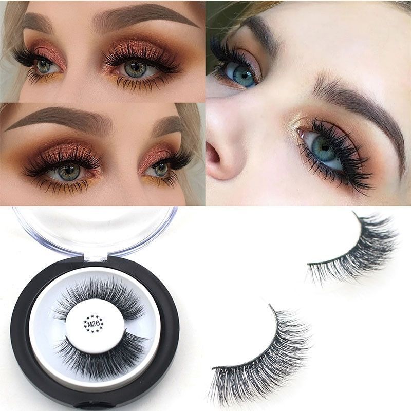 3D Mink Eyelashes 1 Pair 2 pcs More Natural Hand Make Lashes Eyelash Magnetic Eyelashed