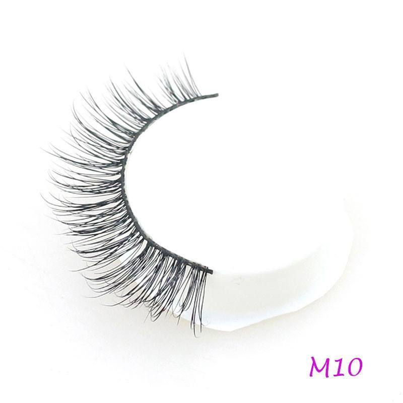 3D Mink Eyelashes 1 Pair 2 pcs More Natural Hand Make Lashes Eyelash Magnetic Eyelashes