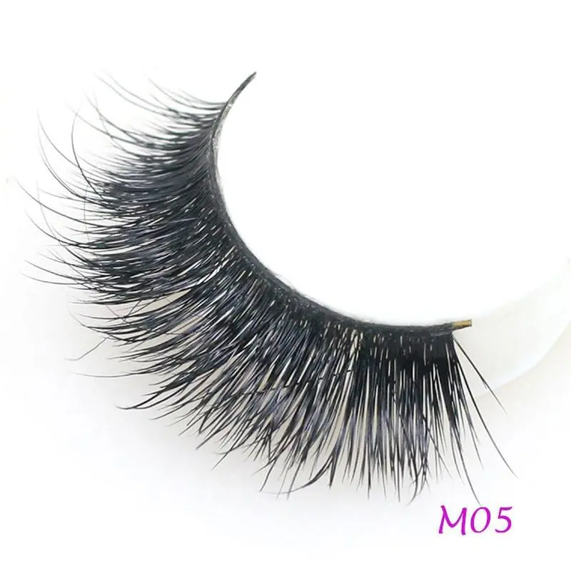 3D Mink Eyelashes 1 Pair 2 pcs More Natural Hand Make Lashes Eyelash Magnetic Eyelashes